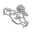 Fashion Silver Color Diamond Decorated Rose Flower Shape Pure Color Bracelet