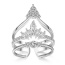 Fashion White Crown Shape Decorated Pure Color Opening Ring