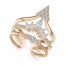 Fashion Gold Color Crown Shape Decorated Multi-layer Opening Ring