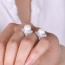 Fashion White Full Diamond&pearls Decorated Simple Opening Ring