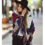 Fashion Red Color Matching Deckle Edge Design Scarf