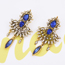 Elegant Yellow Oval Shape Decorated Simple Hollow Out Earrings