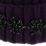 Elegant Purple Diamond Flower Shape Decorated Pure Color Cap