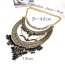 Fashion Gold Color Square Shape Diamond Hollow Out Multi-layer Necklace