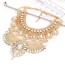 Fashion Multi-color Oval Shape Diamond Decorated Hollow Out Multi-layer Necklace