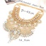 Fashion Multi-color Oval Shape Diamond Decorated Hollow Out Multi-layer Necklace