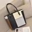 Fashion Black+gray Color Matching Decorated Simple Hand Bag
