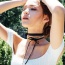 Vintage Black Metal Chain Decorated Simple Mulayer Choker
