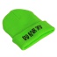 Fashion Fluorescent Green Bad Hair Day Letter Decorated Pure Color Simple Hat