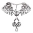 Elegant Anti-silver Aterdrop Diamond Pendant Decorated Simple Chocker