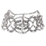Elegant Anti-silver Round Diamond Decorated Hollow Out Simple Chocker