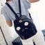 Cute Black Cartoon Mouse Pattern Decorated Pure Color Backpack(2pcs)