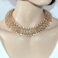 Luxury Gold Color Multilayer Diamond Decorated Simple Jewelry Sets