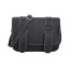 Vintage Black Double Buckles Decorated Pure Color Shoulder Bag