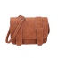 Vintage Brown Double Buckles Decorated Pure Color Shoulder Bag