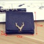 Fashion Gray Metail Deer Head Decorated Pure Color Wallet