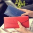 Elegant Red Letter Pattern Decorated Pure Color Handbag