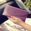 Elegant Purple Letter Pattern Decorated Pure Color Handbag