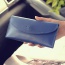 Elegant Blue Letter Pattern Decorated Pure Color Handbag