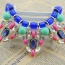 Exaggerated Multi-color Pearls&diamond Decorated Hollow Out Design Clavicle Necklace