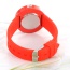 Fashion Red Pure Color Decorated Big Dial Design Simple Watch