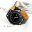 Fashion Black Color Matching Decorated Big Dial Design Simple Watch