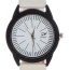 Fashion White Color Matching Decorated Big Dial Design Simple Watch