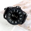 Fashion Black+white Big Digital Decorated Pure Color Strap Big Dial Design Watch