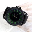 Fashion Green Big Digital Decorated Pure Color Strap Big Dial Design Watch