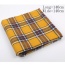 Fashion Yellow Grid Pattern Decorated Color Matching Simple Scarf