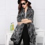Fashion Navy Ripple Pattern Decorated Double Sides Dual-use Thick Shawl
