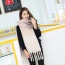 Fashion Apricot Long Tassel Pendant Decorated Color Matching Simple Thick Scarf