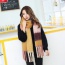 Fashion Orange Long Tassel Pendant Decorated Color Matching Simple Thick Scarf