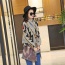 Fashion Navy Geometric Shape Pattern Decorated Double Sides Thick Scarf