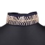 Fashion Navy Round Shape Decorated Branch Shape Simple Choker