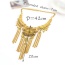 Fashion Gold Color Long Tassel Pendant Decorated Pure Color Necklace