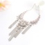 Fashion Silver Color Long Tassel Pendant Decorated Pure Color Necklace