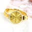 Fashion Gold Color Pure Color Decorated Large Dial Design Simple Watch
