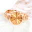 Fashion Champagne Pure Color Decorated Large Dial Design Simple Watch