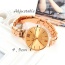 Fashion Champagne Pure Color Decorated Large Dial Design Simple Watch