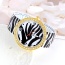 Fashion White+black Stripe Pattern Decorated Large Dial Design Simple Watch