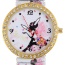 Fashion Pink Girl Pattern Decorated Large Dial Design Strech Watch