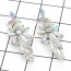 Fashion Multi-color Oval Shape Diamond Decorated Flower Shape Simple Earrings