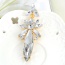 Fashion Silver Color Oval Shape Diamond Decorated Flower Shape Simple Earrings