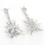 Fashion Silver Color Oval Shape Diamond Decorated Irregular Shape Simple Earrings