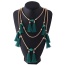 Bohemia Green Short Tassel Decorated Simple Multilayer Necklace