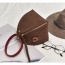 Personality Brown Pure Color Decorated Irregularity Shape Design Bag