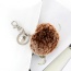 Lovely Purple Fuzzy Ball &pearl Decorated Simple Key Ring