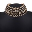 Vintage Black Round Shape &chain Decorated Simple Choker