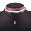 Bohemia Muti-color Painted Design Decorated Double Layer Choker